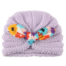 将图片加载到图库查看器,New Handmade Cotton Girl Hat Autumn Winter Baby Boy Girl Hat Colorful Bow Elastic Cute Baby Turban In Elegant Design