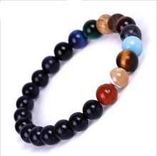 将图片加载到图库查看器,Galaxy Solar System Bracelet Universe Nine Planets Natural Stone Stars Earth Moon Bracelet For Women Man Fashion Jewelry