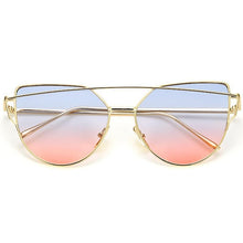 Load image into Gallery viewer, NEW Stevvex Designer Cat eye Sunglasses For Women and Ladies in Vintage Metal Reflective Glasse Mirror Retro Oculos De Sol Gafas Style With UV 400 Protection