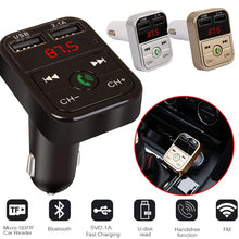 Load image into Gallery viewer, Car Bluetooth FM Transmitter Wireless Handsfree Audio Receiver Auto LED MP3 Player 2.1A Dual USB Fast Charger Car Accessories
