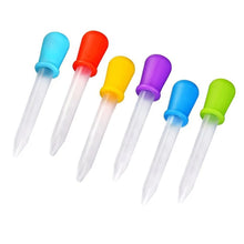 将图片加载到图库查看器,Color Random Children Dropper with Scale Washable Reusable Infant Droppers Detachable Dispenser Pipette for Travelling