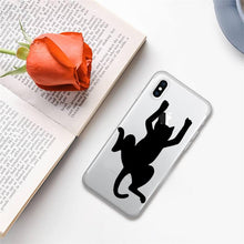 将图片加载到图库查看器,Cute black cat Phone Case for iphone 13 11 12 pro XS MAX 8 7 6 6S Plus X 5S SE 2020 XR case Cute Cat Slim Fit Glossy Stylish Cover Soft Shockproof Phone Case
