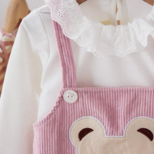 Load image into Gallery viewer, Modern Elegant Vintage Retro Modern Baby Infant Girls Cartoon Bear Dress Shirt With Bear