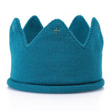 将图片加载到图库查看器,Modern Luxury New Trend Baby Hat Girls and Boys Crown Knitted Cap Toddler Empty Top Hats Newborn Design Woolen Yarn Bonnet For Kids