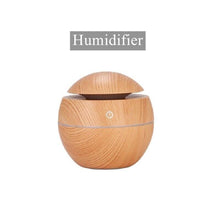 Load image into Gallery viewer, Ultrasonic Air Humidifier Wood Essential Aroma Oil Diffuser With LED Light Electric Aromatherapy Mist Maker
