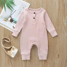 Load image into Gallery viewer, Infant Baby Boy And Girl clothes One-Piece Knitted Solid Long Sleeve Romper Jumpsuit In Classic Deisgn