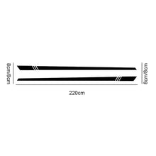 Load image into Gallery viewer, 2pcs/lot 220x8cm Stripe Style Side Stripes Car Both Body Stickers Decal Car Wrap Vinyl Film Automobiles Products Car Accessories