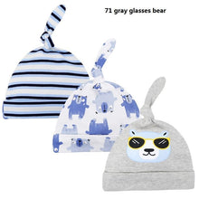 将图片加载到图库查看器,Printed Baby Hats & Caps For Newborn Baby Accessories In Elegant Modern Design Set Of 3PCS For Baby Kids
