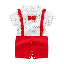 Load image into Gallery viewer, Modern Luxury New Born Baby Summer Gentleman Rompers for Baby Boys Cotton Jumpsuit 0-12M
