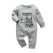 Load image into Gallery viewer, Newborn Baby Rompers Pajama Cotton Cute Letter I Love Daddy and Mummy Long Sleeve rompers Clothes For Baby Kids