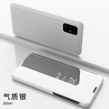 Load image into Gallery viewer, Smart Flip Phone Case For iPhone X XR XS 5 5S SE 7 8 6 6S Plus 11 12 13 Mini Pro Max 2020 Mirror Window Standing Holder Cover Mirror Screen Smart Plating Case 360 Full Body Ultra Thin Intelligent Protective Case