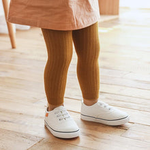 将图片加载到图库查看器,Baby Girl Stretch Leggings Pants Spring and Autumn Toddler Child Knitting Trousers Pink Yellow Color