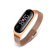 将图片加载到图库查看器,STEVVEX Men's Business Electronic Watch Simple Luxury Steel Belt Folding Buckle Sports Digital Watch For Men and woman