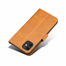 Load image into Gallery viewer, Luxury Red Leather Magnetic Flip Case For Iphone 14 12 13 11 11 Pro Max Xr Xs Max X Wallet Cover For iphone Leather Wallet Case Card Slots Kickstand Magnetic Buckle Flip Phone Cover