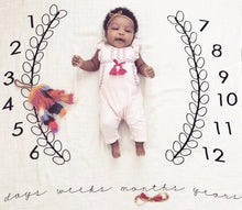Load image into Gallery viewer, Newborn baby Monthly Growth Blanket Photography Props Background Cloth For Baby