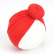 将图片加载到图库查看器,Newborn Toddler Kids Turban Cotton Beanie Hat Winter Cap Knot Solid Soft Sleeping Caps For Kids