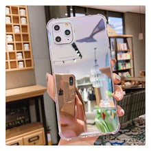 Load image into Gallery viewer, Luxury Mirror Phone Case For iPhone 14 13 12 11 Pro XS MAX XR Shockproof Back Cover Case For iPhone 7 8 6s 6 s plus Protective Case Hard Back Soft Bumper Anti-Scratch Phone Cover For Girls