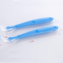 将图片加载到图库查看器,Silicone Baby Soft Soup Spoon Healthy Infant Sucker Candy Color Kitchen Cooking Spoon Rice Spoon Children Dishes Tableware for Kids