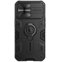 Load image into Gallery viewer, Super Hard Back Soft Shock Absorb Cover for iPhone 13 Pro Max Case Slide Camera Business Black Elegant Back Cover for iPhone 13 Mini 13 Pro Max Case