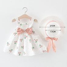 将图片加载到图库查看器,Modern Baby Newborn Toddler Girls Summer Tutu Dress With Printing Princess Dresses Sundress And Hat