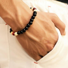 Load image into Gallery viewer, Lava Stone Men Wrist Bracelet Natural Moonstone Bead Tibetan Chakra Diffuser Bracelets For Men Jewelry Cool Gifts