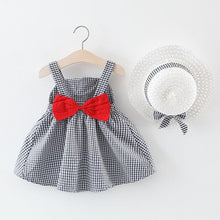 Load image into Gallery viewer, Baby Girls Dress with Sleeveless Print Floral for Birthday Party Princess Dress With Hat In Elefant Modern Style