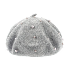 将图片加载到图库查看器,Modern Art Wool Baby Hat with Pearls Cat Candy Color Retro Baby Girl Cap Kids Beret Hats for Girls
