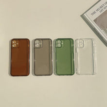 Load image into Gallery viewer, Transparent Soft Silicone Bumper Protection Retro Color Transparent Shockproof Phone Case New Silicone Phone Case Cover For Iphone 7 8 Plus 11 12 Mini 13 Pro Max X Xr Xs Max Shockproof