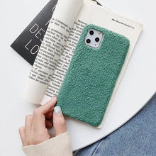 Load image into Gallery viewer, Fashion Lady Gift Case For Iphone Xs Max Xr X 11 Pro Max Se Furry Fluffy Warm Cover For Iphone 6 7 8 Plus Soft Phone Case Flexible Silicon Soft Fluffy Furry Shockproof Protective Phone Case For Iphone