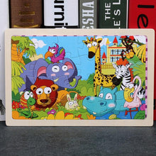 将图片加载到图库查看器,24 Slice Wood Puzzles Children Adults Vehicle Puzzles Wooden Toys Learning Education Environmental Assemble Educational Games For Kids and Babies