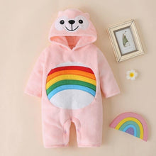 将图片加载到图库查看器,Luxury Modern Newborn Baby Boy/Girl Clothes Long Sleeve Hoddies Bear Zipper Baby Romper Clothes Autumn Winter Season For Kids and Baby