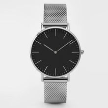将图片加载到图库查看器,Fashion Unisex Watches Ultra Thin Stainless Steel Mesh Belt Quartz Classic Casual Watch For Women and Man