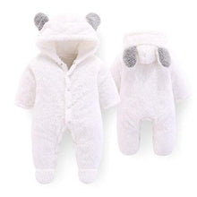 将图片加载到图库查看器,Newborn Winter Hoodie Baby Rompers Outwear Infant Baby Jumpsuit 3M -12M For Girls and Boys Winter Romper