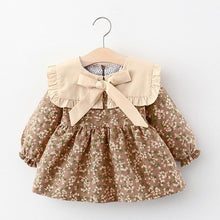 将图片加载到图库查看器,Toddler Baby Girls Dress Autumn Long Sleeve Kids Bow Princess Collar Dresses Costume