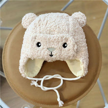 将图片加载到图库查看器,Modern Elegant Baby Boy Girl Warm Earmuffs Hat Wool Winter Ski Cap Winter Plush Cartoon Hat For Boys and Girls Kids