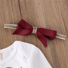 将图片加载到图库查看器,Luxury Newborn Toddler Baby Girl Clothes Set Long Sleeve Romper Christmas Princess Dress Mesh Skirt with Headband Set With Skirt Romper and Ribbon Bow