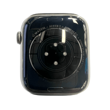 Load image into Gallery viewer, Hermes Apple Watch Series 7 GPS/ Cellular 41 mm - Stainless Steel - Black Silicone Watch Band
