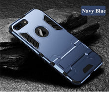 将图片加载到图库查看器,Luxury Black Cool Armor Case For iPhone 8 7 6 6S Plus 5 5s Shockproof Case For iPhone X XS MAX XR Stand Cover Case Heavy Duty Shockproof Armor Dual Layer Protection Back Case Cover