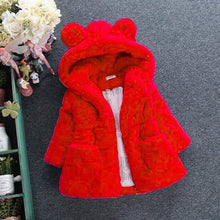 Load image into Gallery viewer, Baby Girl Modern Designer Style Jacket Hooded Cute Thicker Warm Soft Toddler Coat For Kids