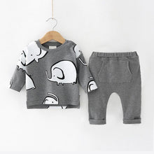 Load image into Gallery viewer, Romper Set Fashion Cartoon Bodysuit Hat and Pant Clothing Set Cute Animal Newborn Baby Clothes Pajamas