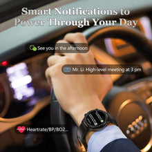 将图片加载到图库查看器,Modern Full Round Touch Display Smart Watch for Men In Business Luxury Style With IP68 Waterproof Protection and Heart Rate Blood Pressure Monitor 5 Days Standby Smartwatch