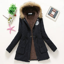 Load image into Gallery viewer, Winter women coat 2019 Women's Parka Casual Outwear Military Hooded fur Coat Down Jackets Winter Coat for Female CC001