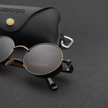 Load image into Gallery viewer, Luxury Popular Retro Gothic Steampunk Polarized Men and Women Brand Designer Vintage Round High Quality Metal Frame Sunglasses With UV400 Protection