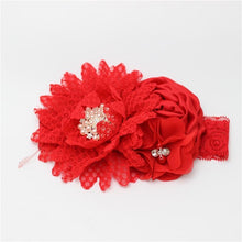 将图片加载到图库查看器,Luxury Modern Handmade Flower Headband Newborn Infant Pearl Flowers With Lace wide Headbands Bebes Hair Accessories Bow