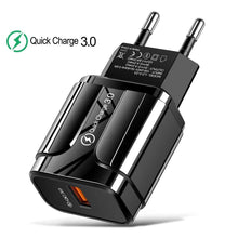 Load image into Gallery viewer, Quick Charge 3.0 USB Charger QC 3.0 Fast Charging Plug Adapter Wall Mobile Phone Chargers