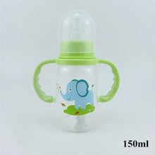 将图片加载到图库查看器,Unisex Baby 150/280ml Wide Mouth Soft Silicone Cover Straw Drinking Milk Bottle For Newborn Nursing Product With Handle
