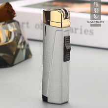 将图片加载到图库查看器,NEW Modern Luxury Grinding Wheel Three Torch Turbo Lighters For Cigarettes Accessories Cigar Smoking Lighters New Metal Design