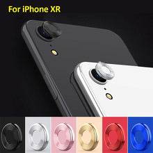将图片加载到图库查看器,Camera Cover Anti-Scratch Tempered Glass Film For iPhone XR Camera Lens Protector Ring Plating Aluminum For iPhone XR Camera Case Cover Ring Protection