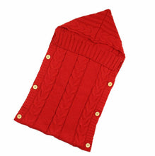 Load image into Gallery viewer, Warm Baby Blanket Knitted Newborn Swaddle Wrap Soft Footmuff Cotton Envelope For Stroller Accessories Blanket Bag