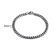 Load image into Gallery viewer, Men's Bracelet Curb Cuban Link Chain Stainless Steel Mens Womens Bracelets Bangle Gold Tone No Fade